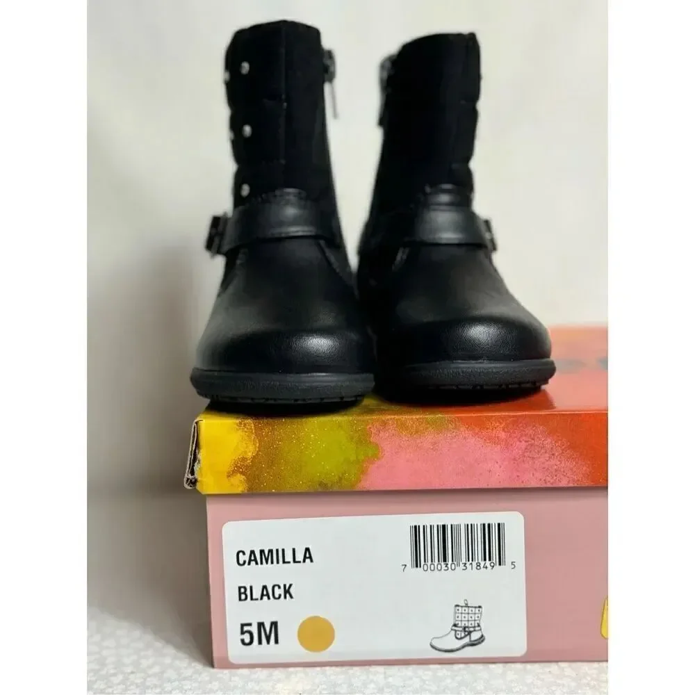 RACHEL SHOES Toddler Girls SIZE 5 CAMILLA Boots in BLACK